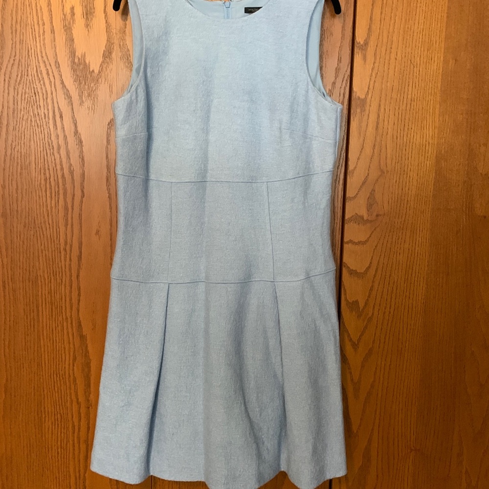 Pale blue drop-waist dress